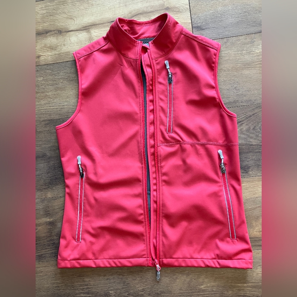 Pink Sleeveless Zip-Up Vest